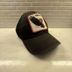 Goorin Bros The Freedom Eagle Trucker Hat Mens One Size Black Fade Snapback